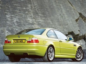 Yellow-gold BMW M3 Coupe outside