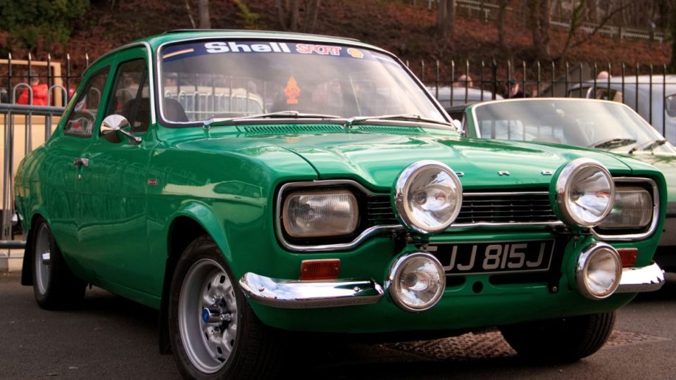 Green Ford Escort Mexico Mk1 parked on the road